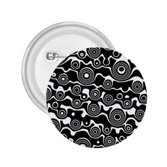 Abstract Black And White Bubble Pattern 2 25  Buttons by SpinnyChairDesigns