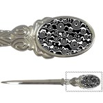 Abstract Black and White Bubble Pattern Letter Opener Front