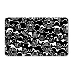 Abstract Black And White Bubble Pattern Magnet (rectangular)