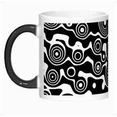 Abstract Black And White Bubble Pattern Morph Mugs