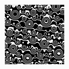 Abstract Black And White Bubble Pattern Medium Glasses Cloth (2 Sides) by SpinnyChairDesigns