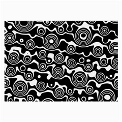 Abstract Black And White Bubble Pattern Large Glasses Cloth (2 Sides) by SpinnyChairDesigns