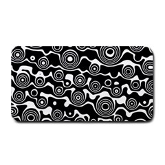 Abstract Black And White Bubble Pattern Medium Bar Mats by SpinnyChairDesigns