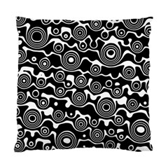 Abstract Black And White Bubble Pattern Standard Cushion Case (two Sides) by SpinnyChairDesigns