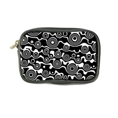 Abstract Black And White Bubble Pattern Coin Purse by SpinnyChairDesigns