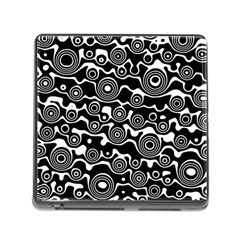 Abstract Black And White Bubble Pattern Memory Card Reader (square 5 Slot) by SpinnyChairDesigns