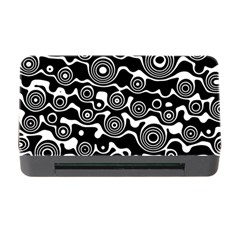 Abstract Black And White Bubble Pattern Memory Card Reader With Cf by SpinnyChairDesigns