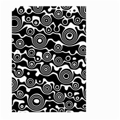 Abstract Black And White Bubble Pattern Large Garden Flag (two Sides) by SpinnyChairDesigns