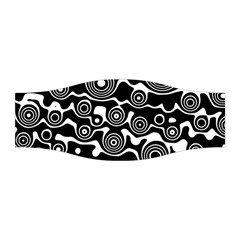 Abstract Black And White Bubble Pattern Stretchable Headband by SpinnyChairDesigns