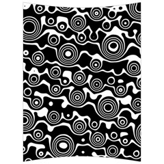 Abstract Black And White Bubble Pattern Back Support Cushion by SpinnyChairDesigns