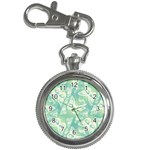 Turquoise Light Green Butterfly Pattern Key Chain Watches Front