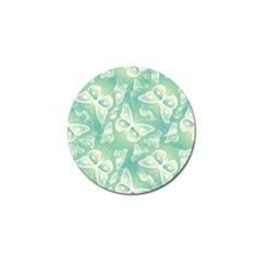 Turquoise Light Green Butterfly Pattern Golf Ball Marker (10 Pack) by SpinnyChairDesigns