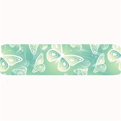 Turquoise Light Green Butterfly Pattern Large Bar Mats by SpinnyChairDesigns