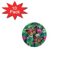 Watercolor Monarch Butterflies 1  Mini Magnet (10 Pack)  by SpinnyChairDesigns