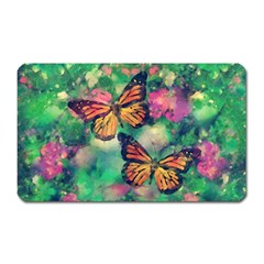 Watercolor Monarch Butterflies Magnet (rectangular) by SpinnyChairDesigns