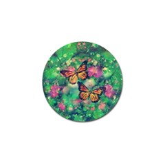 Watercolor Monarch Butterflies Golf Ball Marker by SpinnyChairDesigns