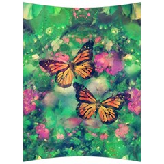 Watercolor Monarch Butterflies Back Support Cushion by SpinnyChairDesigns