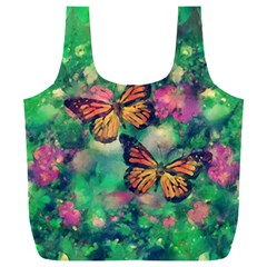 Watercolor Monarch Butterflies Full Print Recycle Bag (xxxl) by SpinnyChairDesigns