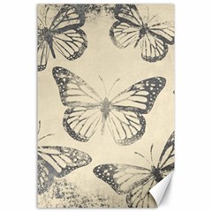 Vintage Ink Stamp On Paper Monarch Butterfly Canvas 24  X 36 