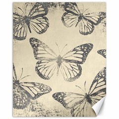 Vintage Ink Stamp On Paper Monarch Butterfly Canvas 11  X 14 