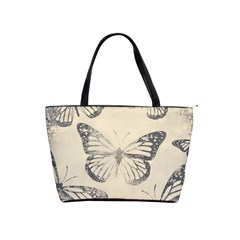 Vintage Ink Stamp On Paper Monarch Butterfly Classic Shoulder Handbag by SpinnyChairDesigns