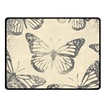 Vintage Ink Stamp on Paper Monarch Butterfly Fleece Blanket (Small) 50 x40  Blanket Front