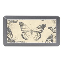 Vintage Ink Stamp On Paper Monarch Butterfly Memory Card Reader (mini) by SpinnyChairDesigns