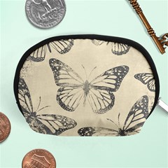 Vintage Ink Stamp On Paper Monarch Butterfly Accessory Pouch (medium) by SpinnyChairDesigns