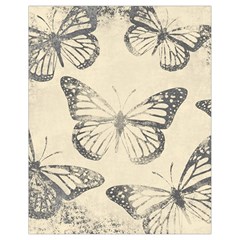 Vintage Ink Stamp On Paper Monarch Butterfly Drawstring Bag (small) by SpinnyChairDesigns