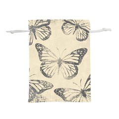 Vintage Ink Stamp On Paper Monarch Butterfly Lightweight Drawstring Pouch (s) by SpinnyChairDesigns