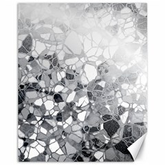 Black And White Abstract Mosaic Pattern Canvas 11  X 14  by SpinnyChairDesigns