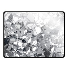 Black And White Abstract Mosaic Pattern Fleece Blanket (small) by SpinnyChairDesigns