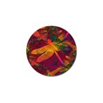 Dragonflies Abstract Colorful Pattern Golf Ball Marker Front