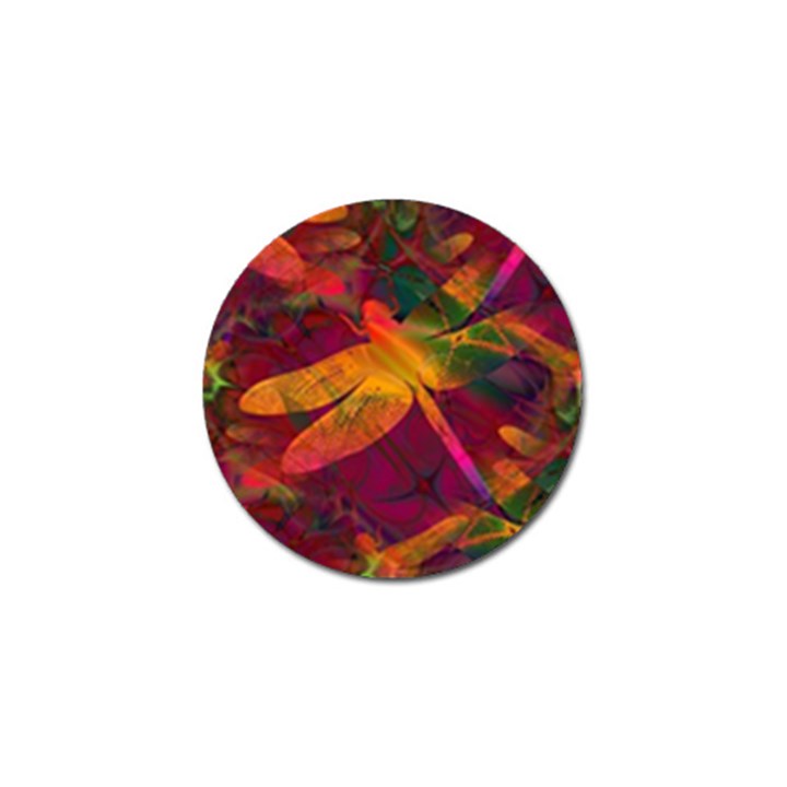 Dragonflies Abstract Colorful Pattern Golf Ball Marker