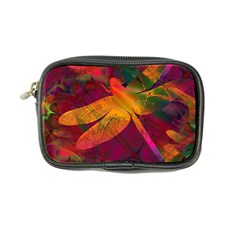 Dragonflies Abstract Colorful Pattern Coin Purse by SpinnyChairDesigns