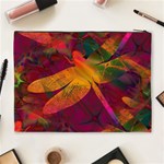 Dragonflies Abstract Colorful Pattern Cosmetic Bag (XL) Back