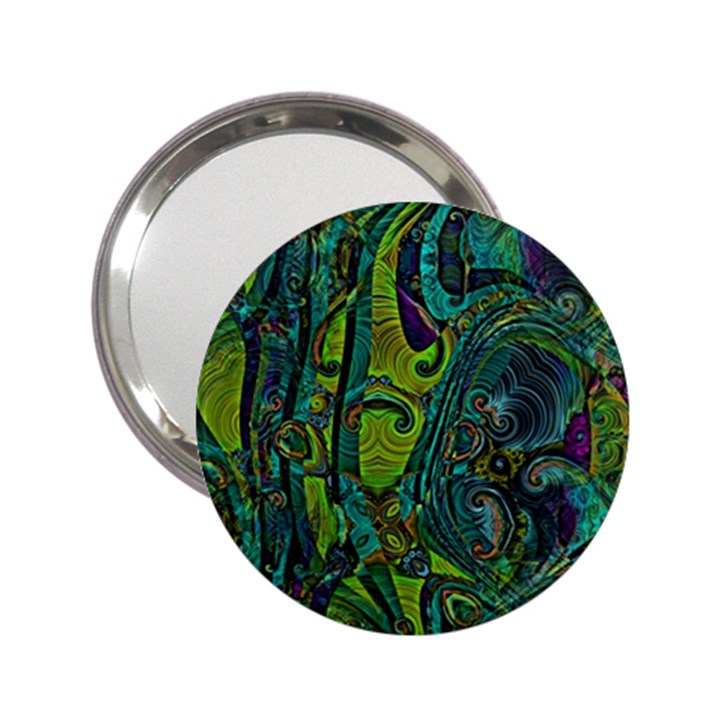 Jungle Print Green Abstract Pattern 2.25  Handbag Mirrors