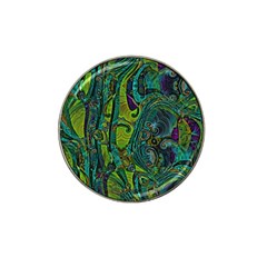 Jungle Print Green Abstract Pattern Hat Clip Ball Marker (10 Pack) by SpinnyChairDesigns