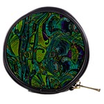 Jungle Print Green Abstract Pattern Mini Makeup Bag Front