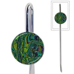 Jungle Print Green Abstract Pattern Book Mark by SpinnyChairDesigns