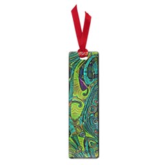 Jungle Print Green Abstract Pattern Small Book Marks by SpinnyChairDesigns