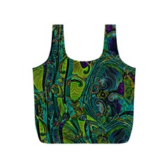 Jungle Print Green Abstract Pattern Full Print Recycle Bag (s) by SpinnyChairDesigns