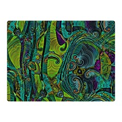 Jungle Print Green Abstract Pattern Double Sided Flano Blanket (mini)  by SpinnyChairDesigns