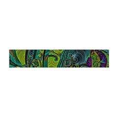 Jungle Print Green Abstract Pattern Flano Scarf (mini) by SpinnyChairDesigns