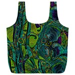 Jungle Print Green Abstract Pattern Full Print Recycle Bag (XXL) Back