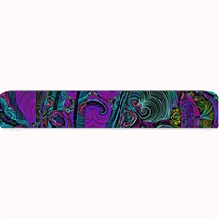 Purple Teal Abstract Jungle Print Pattern Small Bar Mats by SpinnyChairDesigns