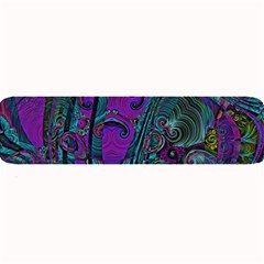 Purple Teal Abstract Jungle Print Pattern Large Bar Mats by SpinnyChairDesigns