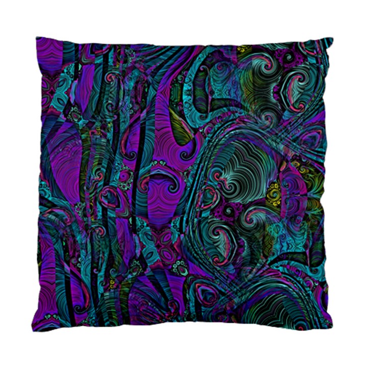 Purple Teal Abstract Jungle Print Pattern Standard Cushion Case (One Side)