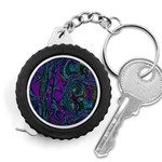 Purple Teal Abstract Jungle Print Pattern Measuring Tape Front