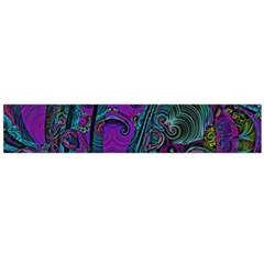 Purple Teal Abstract Jungle Print Pattern Large Flano Scarf  by SpinnyChairDesigns